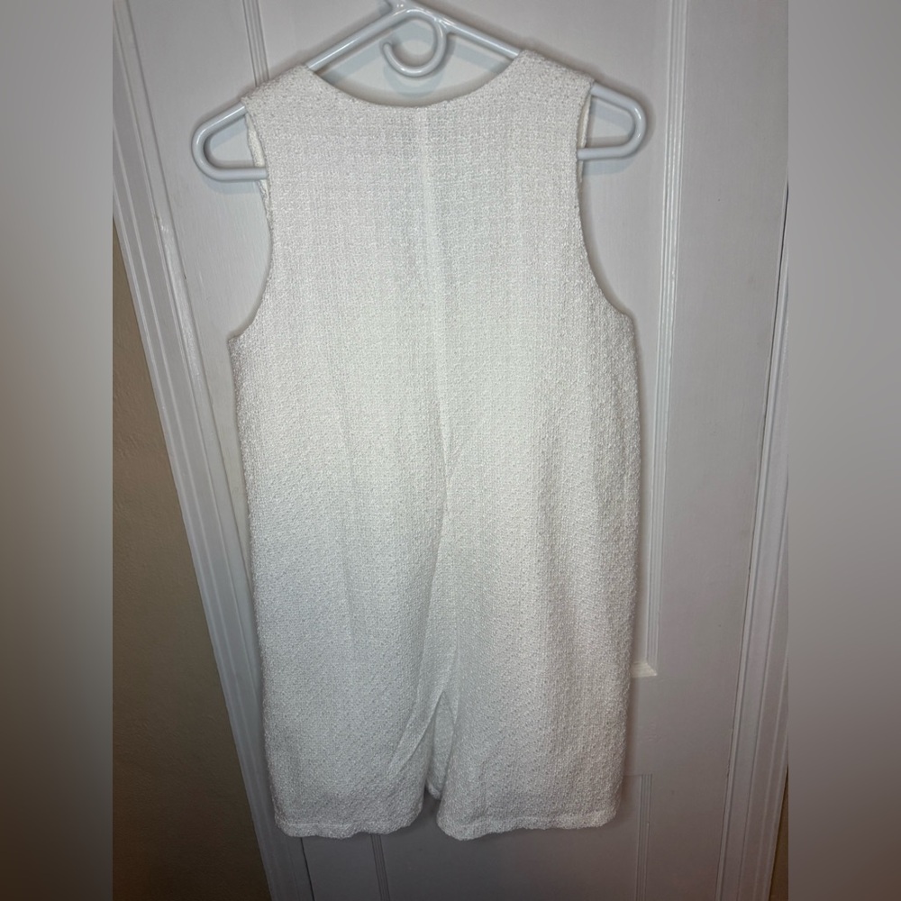 Tuckernuck White Button-Front Sleeveless Romper - Picture 7 of 8